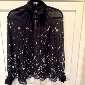 Vici Black and white star blouse